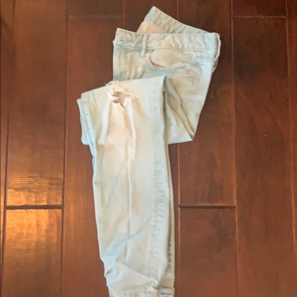 Mint distressed gap Jeans